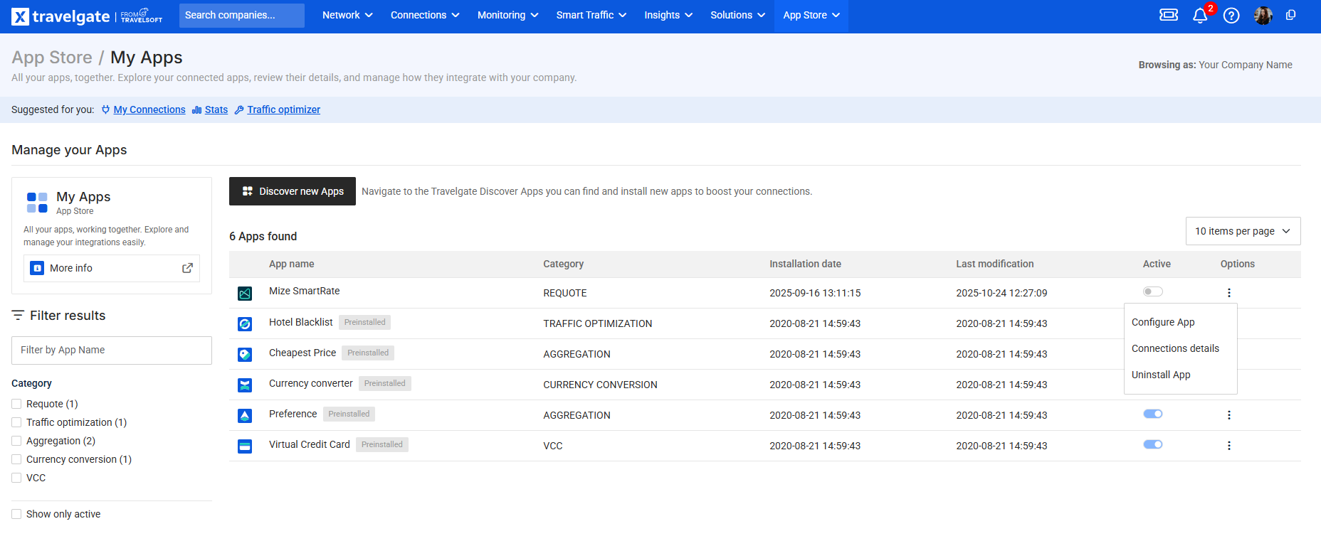 Travelgate Store - My Apps